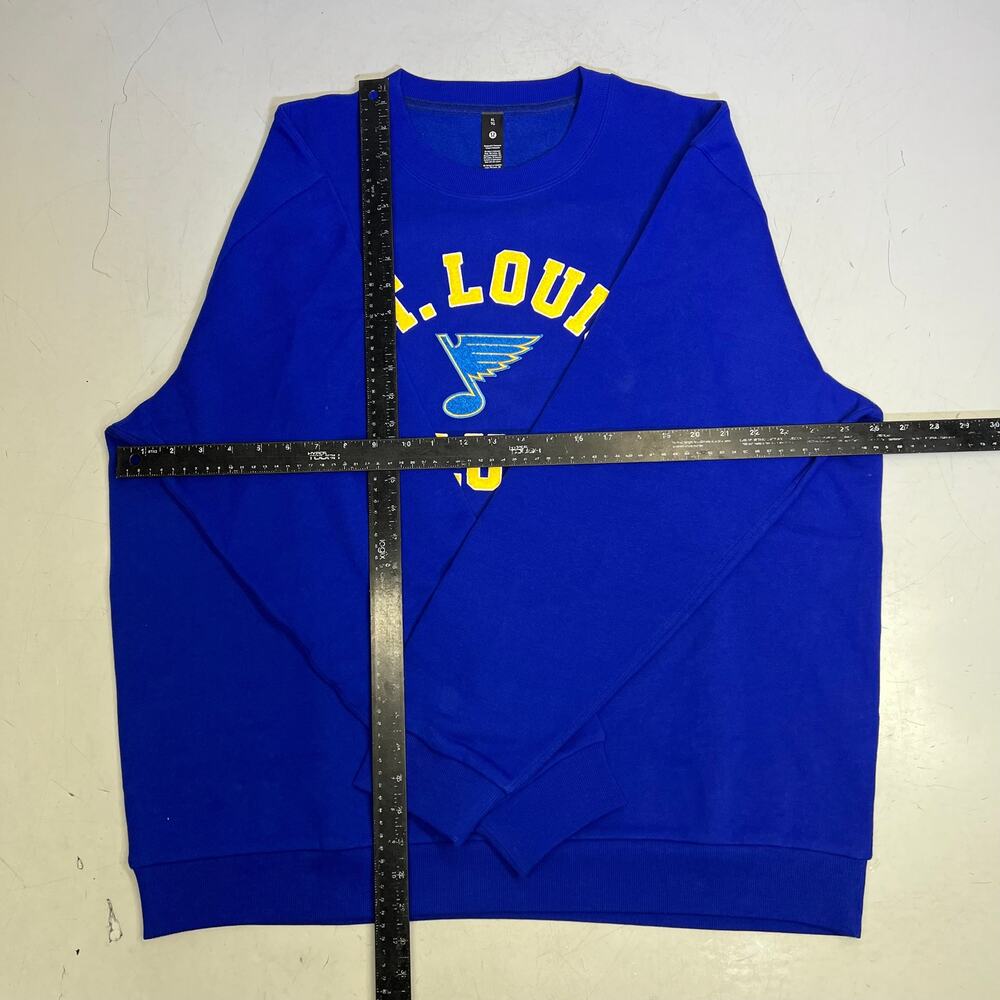 LULULEMON St. Louis Blues Steady State College Crewneck Men's Sz XL Cobalt Blue - Picture 10 of 12
